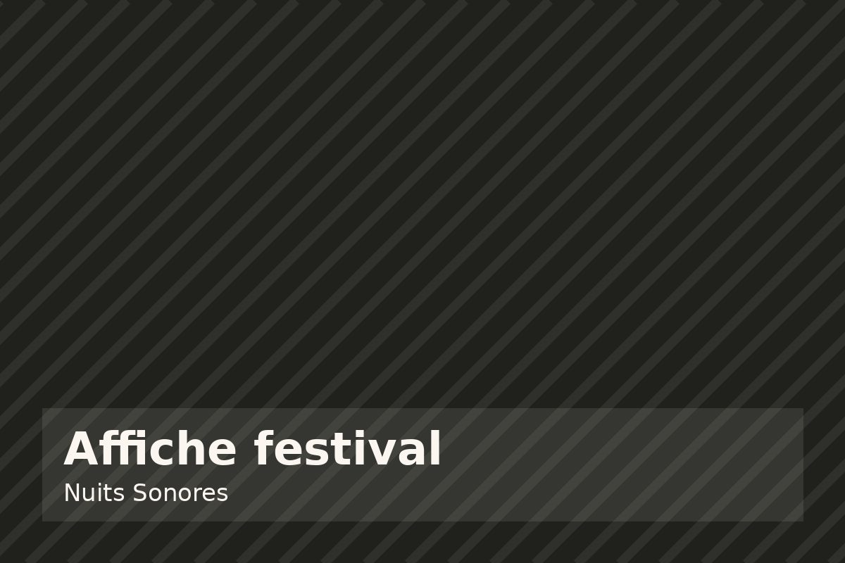 Affiche — Festival Nuits Sonores